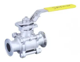 3-PC BODY,HOOP END,DIRECT MOUNTING PAD BALL VALVE